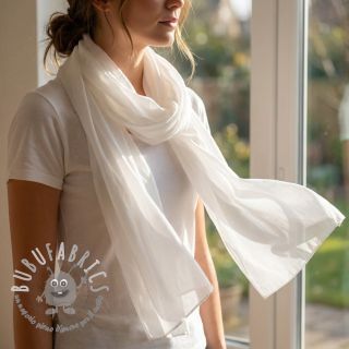 Tessuto in cotone e viscosa white