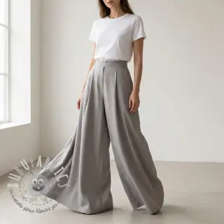 Tessuto in cotone e viscosa light grey