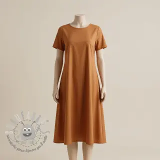 Tessuto in cotone e viscosa bronze