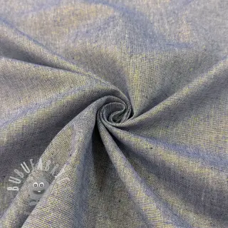 Tessuto di cotone con lino LUREX blue