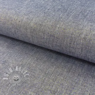 Tessuto di cotone con lino LUREX blue