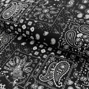 Tessuto di cotone Farwest noir