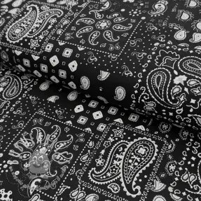 Tessuto di cotone Farwest noir