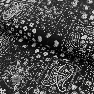 Tessuto di cotone Farwest noir
