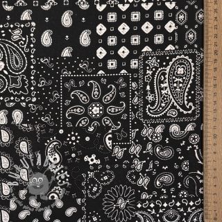 Tessuto di cotone Farwest noir