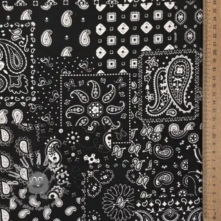 Tessuto di cotone Farwest noir