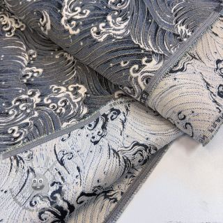 Tessuto decorativo jacquard Swell allover argent
