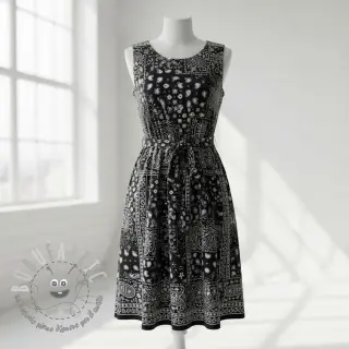 Tessuto di cotone Farwest noir