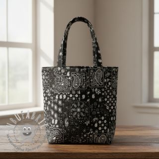 Tessuto di cotone Farwest noir