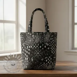 Tessuto di cotone Farwest noir