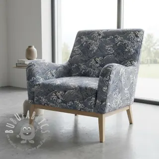 Tessuto decorativo jacquard Swell allover argent