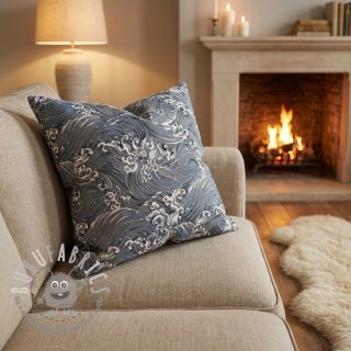 Tessuto decorativo jacquard Swell allover argent