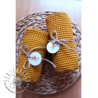 Cotone a nido d'ape ochre