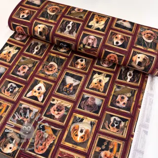 Tessuto decorativo Dogs golden age digital print