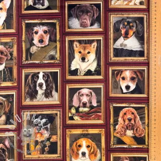 Tessuto decorativo Dogs golden age digital print