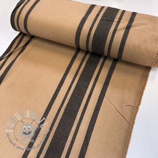 Tessuto decorativo Bernadette stripe lin noir
