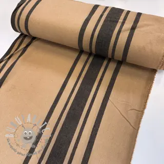 Tessuto decorativo Bernadette stripe lin noir