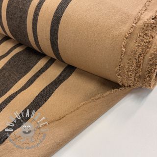Tessuto decorativo Bernadette stripe lin noir