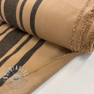 Tessuto decorativo Bernadette stripe lin noir