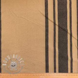 Tessuto decorativo Bernadette stripe lin noir
