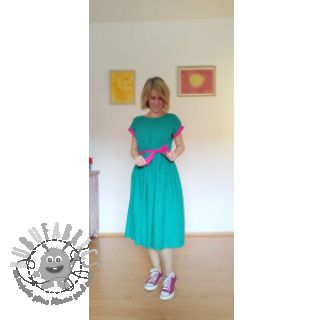 Tessuto di cotone con lino apple green