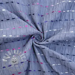 Tessuto di cotone DOBBY CRINKLE Stripe jeans