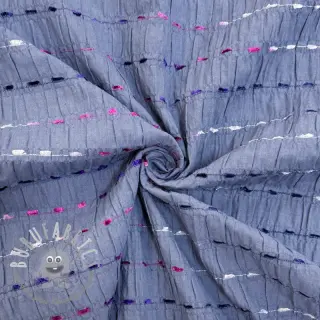 Tessuto di cotone DOBBY CRINKLE Stripe jeans