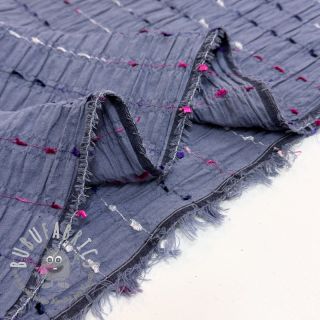 Tessuto di cotone DOBBY CRINKLE Stripe jeans