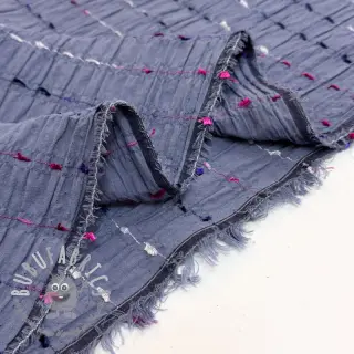 Tessuto di cotone DOBBY CRINKLE Stripe jeans