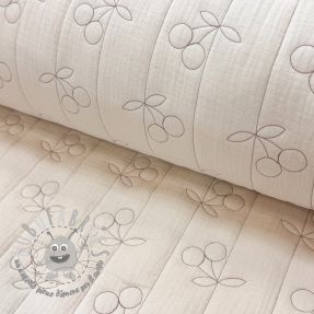 Mussola/Doppia garza STEPPED Cherries natural