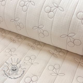 Mussola/Doppia garza STEPPED Cherries natural