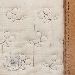 Mussola/Doppia garza STEPPED Cherries natural