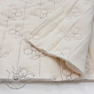 Mussola/Doppia garza STEPPED Cherries natural