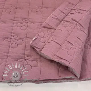 Mussola/Doppia garza STEPPED Cherries mauve