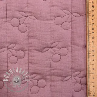 Mussola/Doppia garza STEPPED Cherries mauve