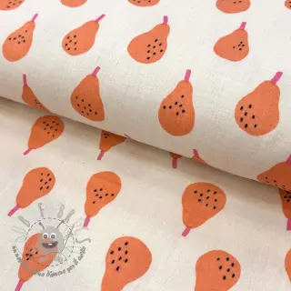 Mussola/Doppia garza Pears peach by JENNIFER BOURON ORGANIC