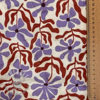 Mussola/Doppia garza STEPPED Flowers natural