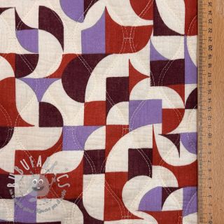 Mussola/Doppia garza STEPPED Flowers natural