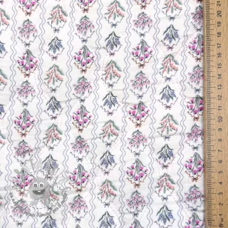 Mussola/Doppia garza STEPPED Flowers light pink digital print