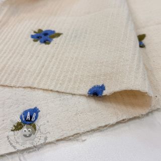 Mussola/Doppia garza EMBROIDERY STRIPED Fruit natural