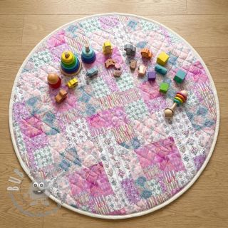 Mussola/Doppia garza STEPPED Flowers light pink digital print