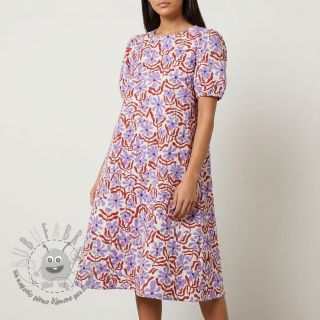 Mussola/Doppia garza STEPPED Flowers natural