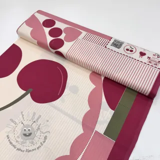Tessuto di cotone Cherries playmat PANEL digital print