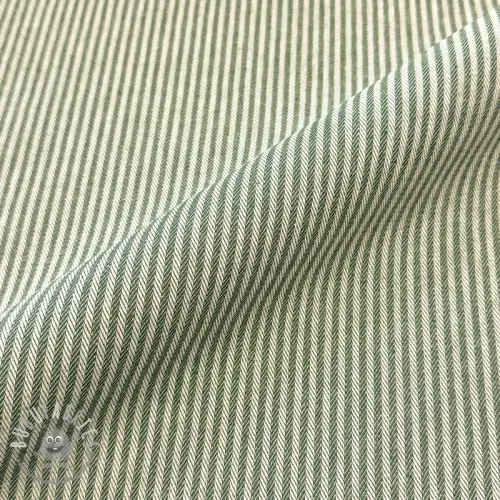 Tessuto decorativo DOBBY Colored stripe army green