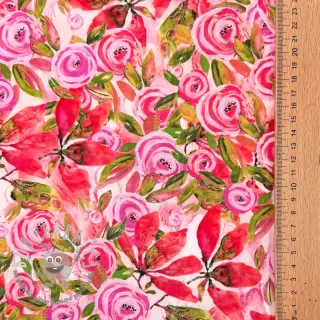 Viscosa RAYON POPLIN Printed Rosie design A