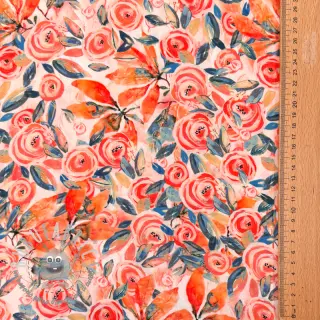 Viscosa RAYON POPLIN Printed Rosie design B