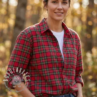 Tessuto di cotone LIGHT FLANNEL Check design G