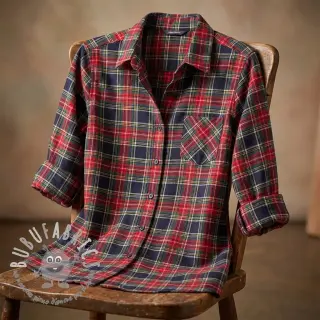 Tessuto di cotone LIGHT FLANNEL Check design C