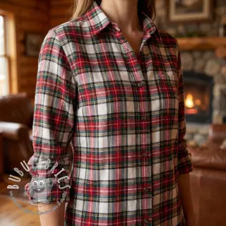 Tessuto di cotone LIGHT FLANNEL Check design D