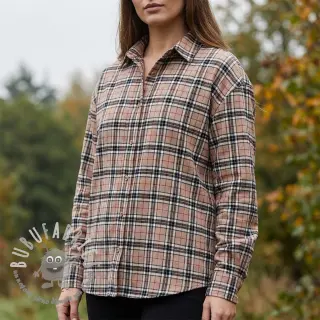 Tessuto di cotone LIGHT FLANNEL Check design F